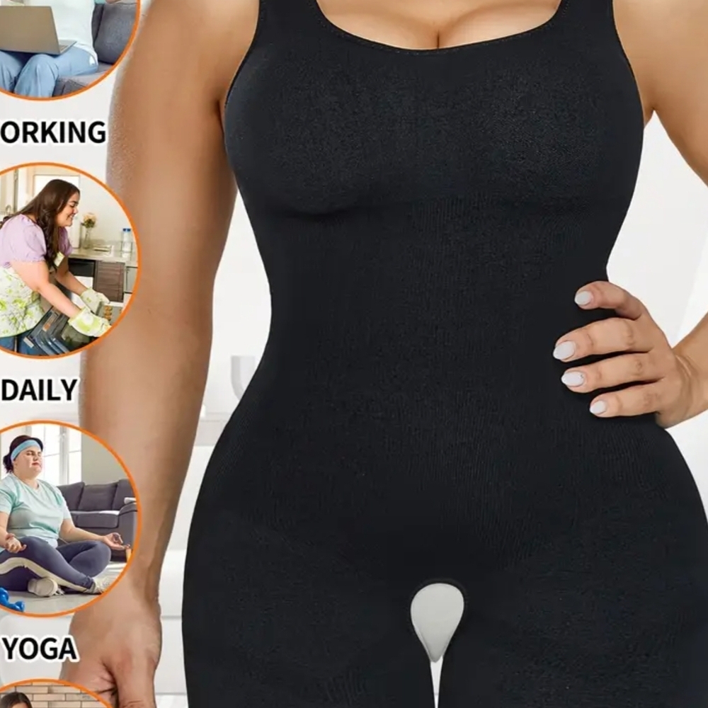 5-Pack Seamless Open-Crotch Shapewear Bodysuits – Size 2XL | Adjustable Straps